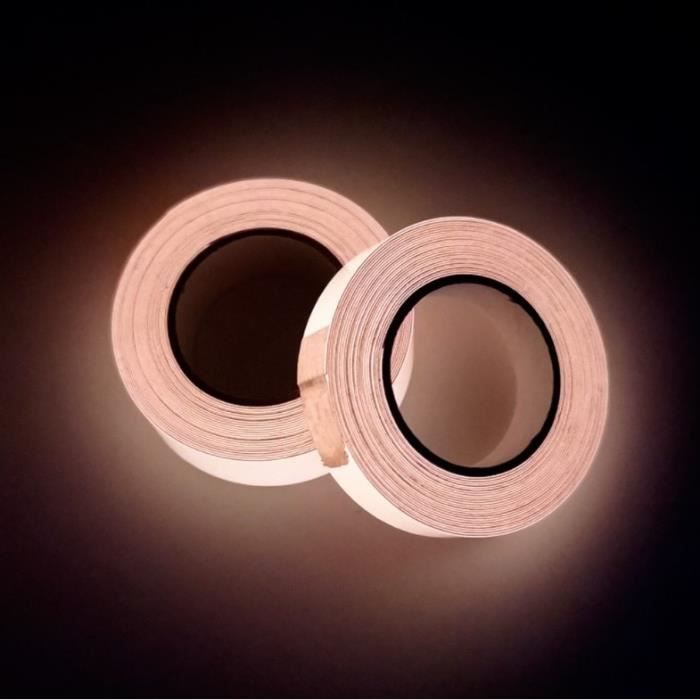 Ruban Adhésif Phosphorescent Antidérapant 2.5CM X 3M - Sécurité Escaliers Et Sorties