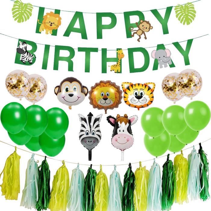 Decoration Anniversaire Jungle Achat Vente Pas Cher