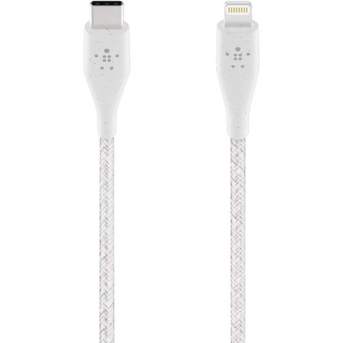BELKIN Câble Lightning Duratek PLus USB-C - 1,2 m - Blanc