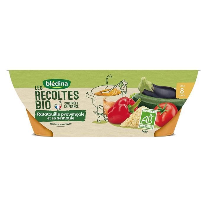 Bledina Les Recoltes Bio Repas Pour Bebe Bio Des 8 Mois Ratatouille Semoule 2x0g Achat Vente Plats Cuisines Bledina Les Recoltes Bio Repas Pour Bebe Bio Des 8 Mois