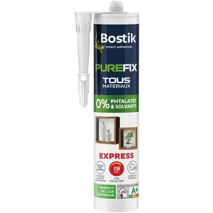 Mastic de Fixation BOSTIK Purefix Express - Tous matériaux Intérieur Extérieur - Sans Solvant Sans P