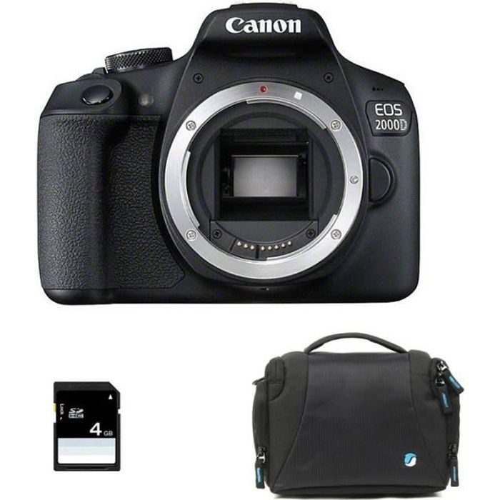 CANON EOS 2000D nu GARANTI 3 ans + Sac + Carte SD 4Go - Cdiscount