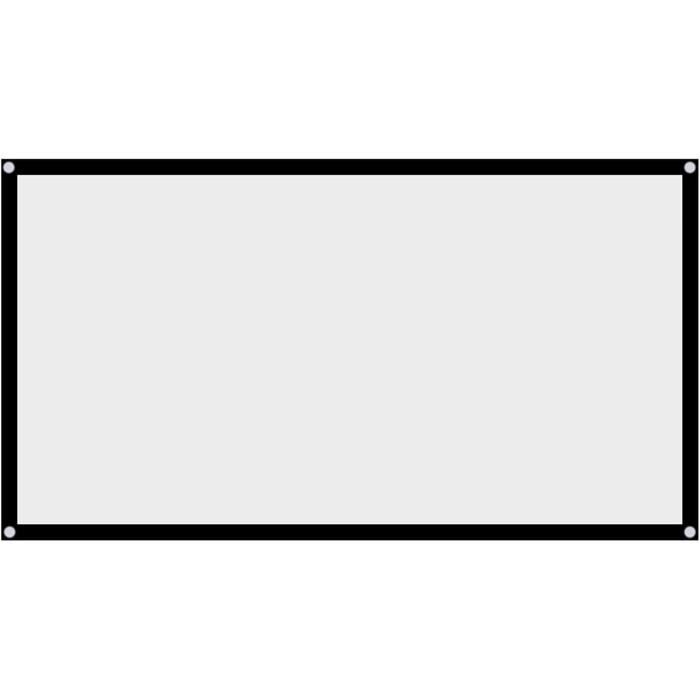 Jadpes Écran De Projection Pliable Portable 60-120 Pouces 16:9 - Rideau Sans Pli Pour Projecteur