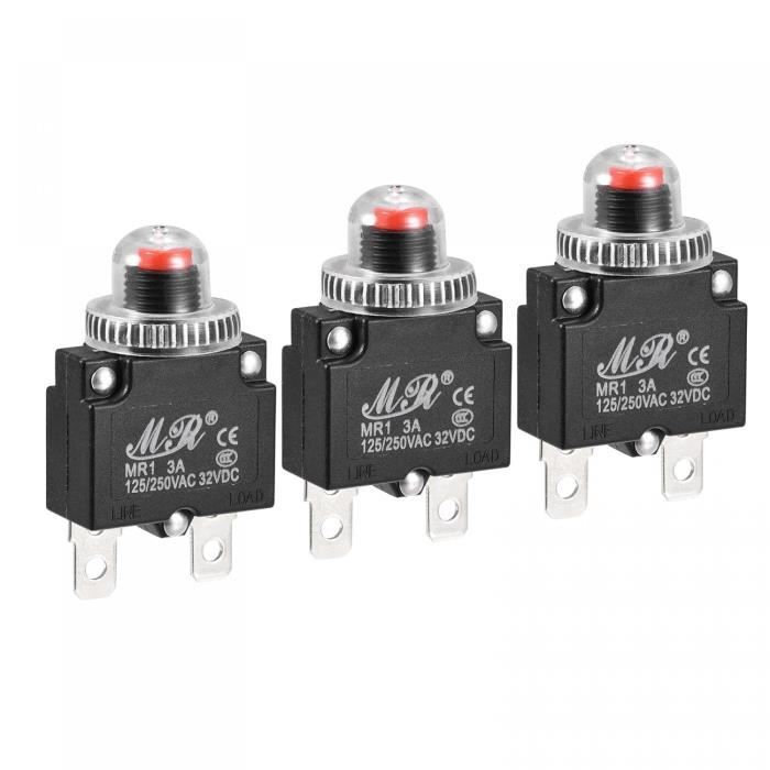 CIRCUITO SOBRECARGA PROTECTOR 3A AC125/250V DC32V Térmico Disyuntor 3 Piezas EUR 11,63 - FR CIRCUITO SOBRECARGA PROTECTOR 3A AC125/250V DC32V Térmico Disyuntor 3 Piezas EUR 11,63 - FR