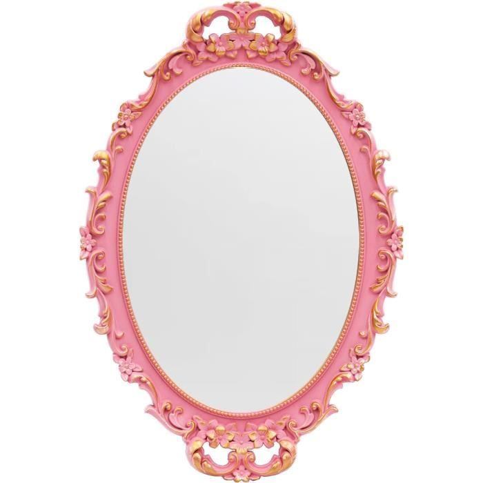 Miroir De Maquillage Vintage Ovale SUMTree - Double Face Rotation 360° Style Rétro