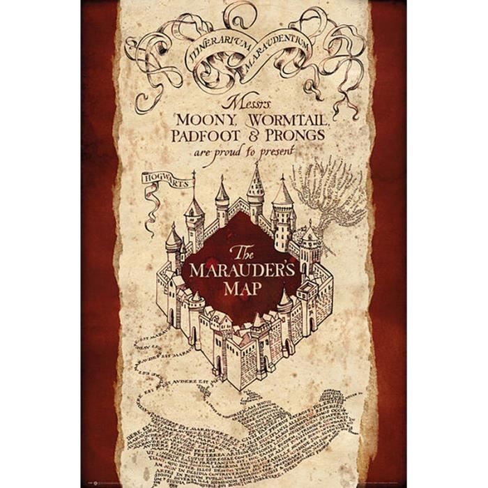 Noble Collection Harry Potter Carte Du Maraudeur Neuf Film