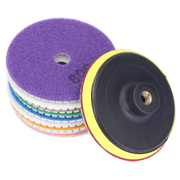 Kit 4 Disques Polissage Laine 125mm - Pour Perceuse Ou Polisseuse - Adaptateur M14 Inclus - Finition Voiture