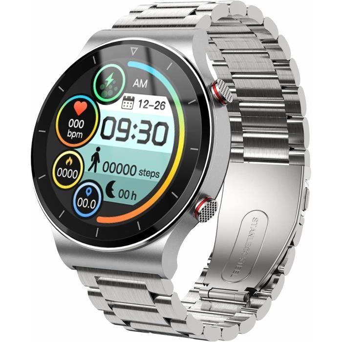 BRIBEJAT BT2 Pro Montre Connectée - Appels Bluetooth, 1.3" Écran, 1GB Mémoire - Fitness Tracker