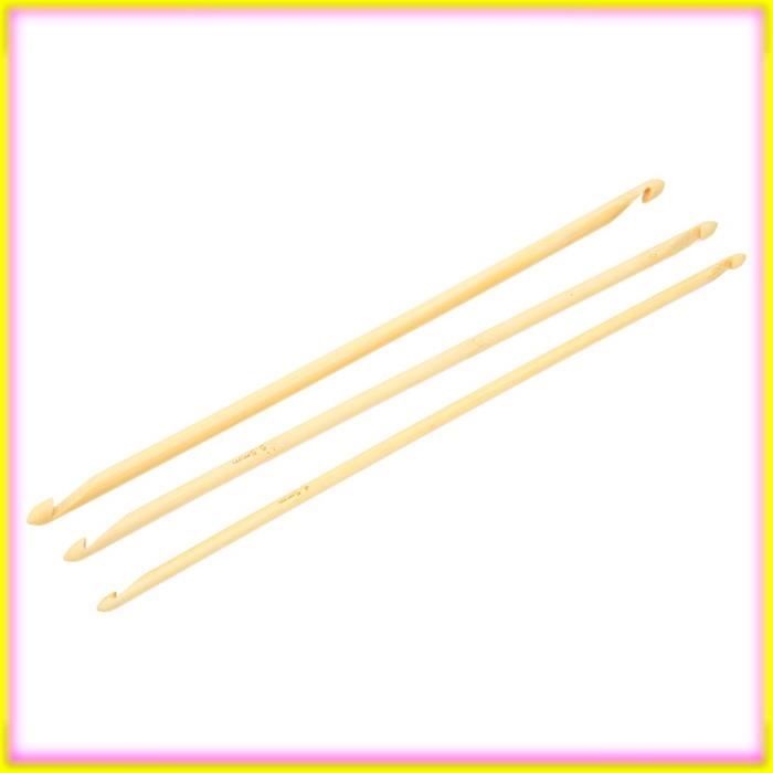 Lot De 12 Crochets Tunisiens En Bambou - Tailles 3.0mm à 10.0mm, 25 Cm