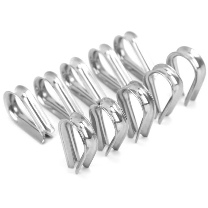 Cosses à Câble En Acier Inoxydable 14 Mm - Serre-Câbles Marins Antirouille, Pour Gréement Bateau Et Câbles