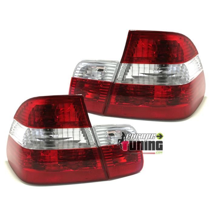 FEUX TUNING ROUGES / CRISTAL BMW SERIE 3 TYPE E46 BERLINE 98-01 (10053)