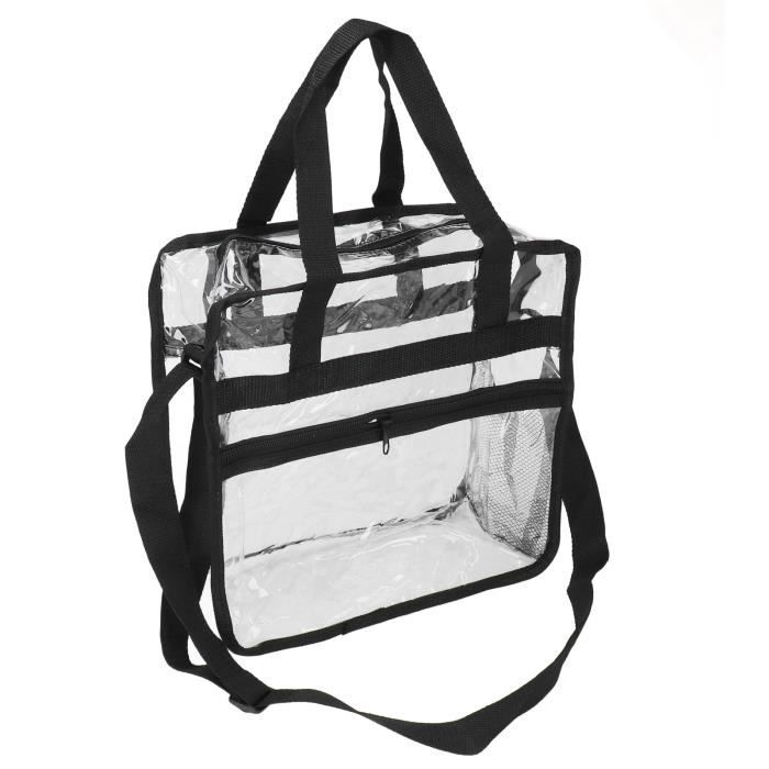 Sac à sales main transparent noir
