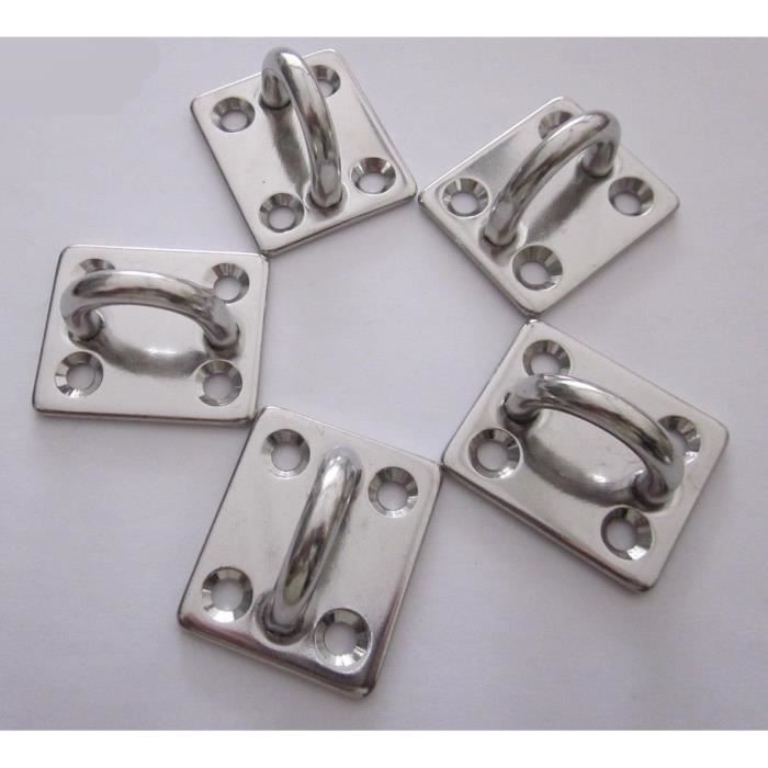 Poulie Sprenger Sur Platine Inox - Pour Cordage 12mm - Rouleau 50mm - Palier Lisse - Usage Nautique Ou Général