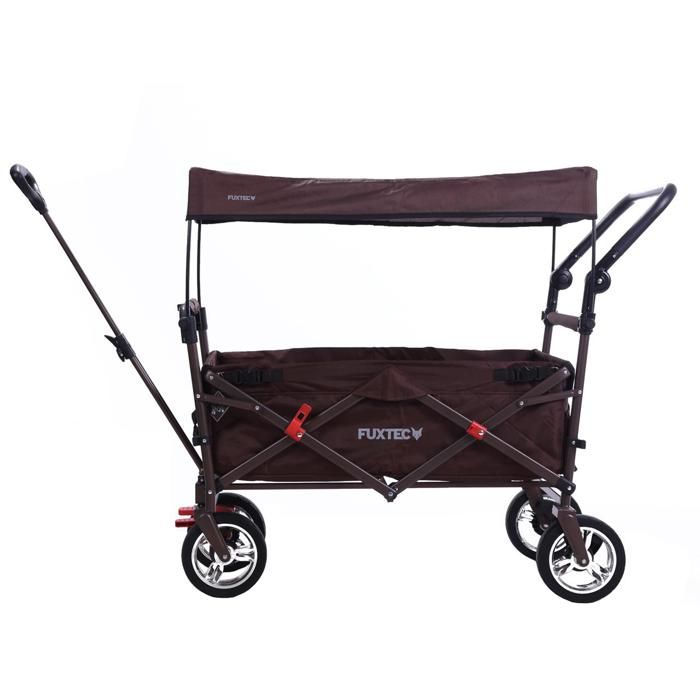 Chariot de transport enfant - Marron - FUXTEC Easy Cruiser - pliable charge 75 kg