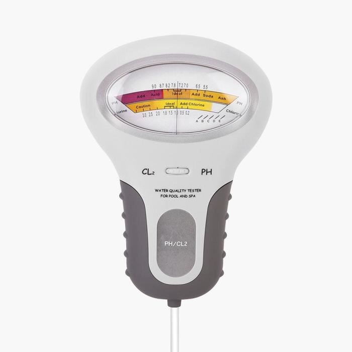 Testeur Numérique PH & Chlore 2-en-1 Pour Piscine & Spa - Grand écran, Portable, Précis Et Simple