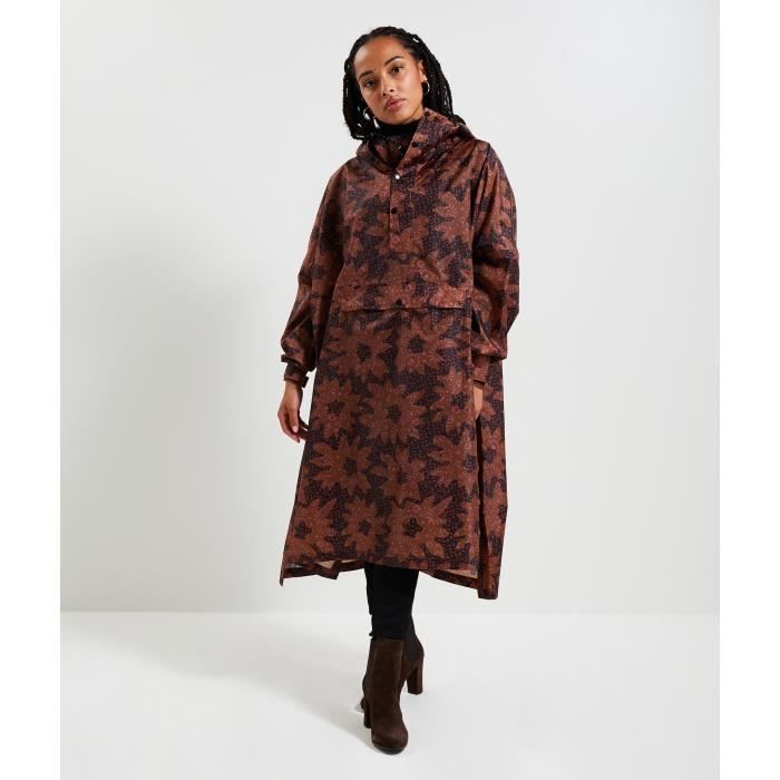 GRAIN DE MALICE Poncho imperm able femme Camel Cdiscount Pr t
