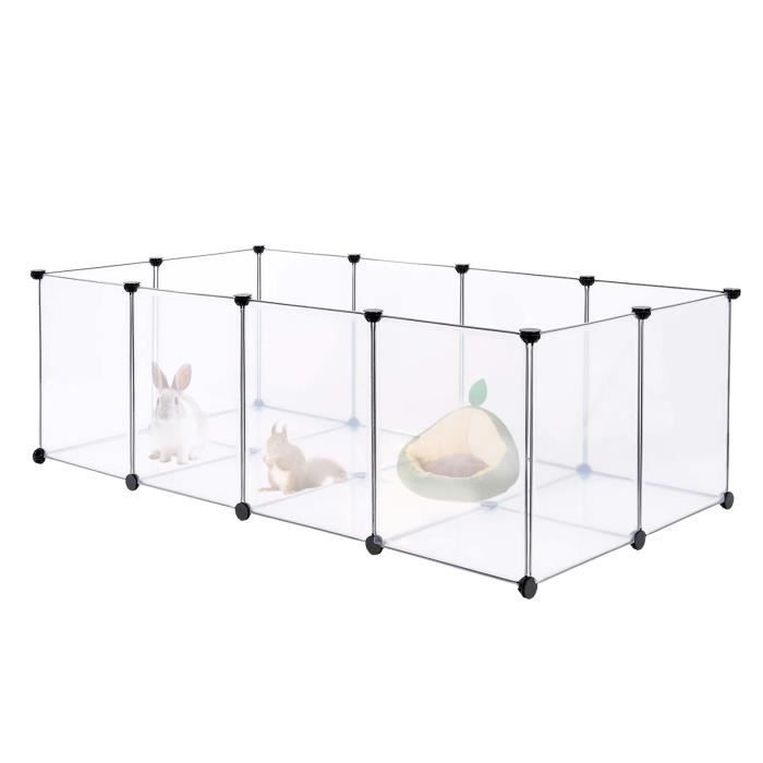 Comparer les prix de Cage pour animaux de compagnie HUOLE - DIY - 143*71*47cm - Blanc - Moyen - A monter soi-même