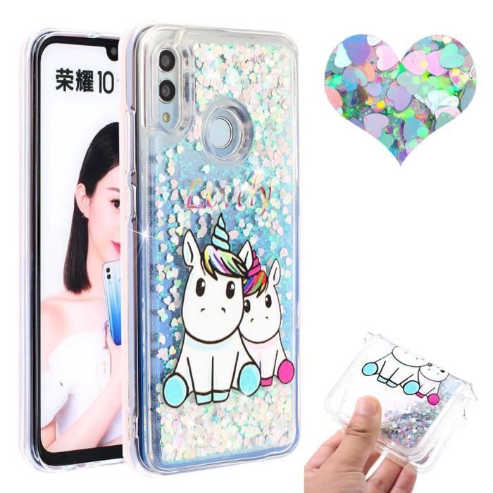 Coque Huawei P Smart 2019 Douce Licorne Scintillant Cristal