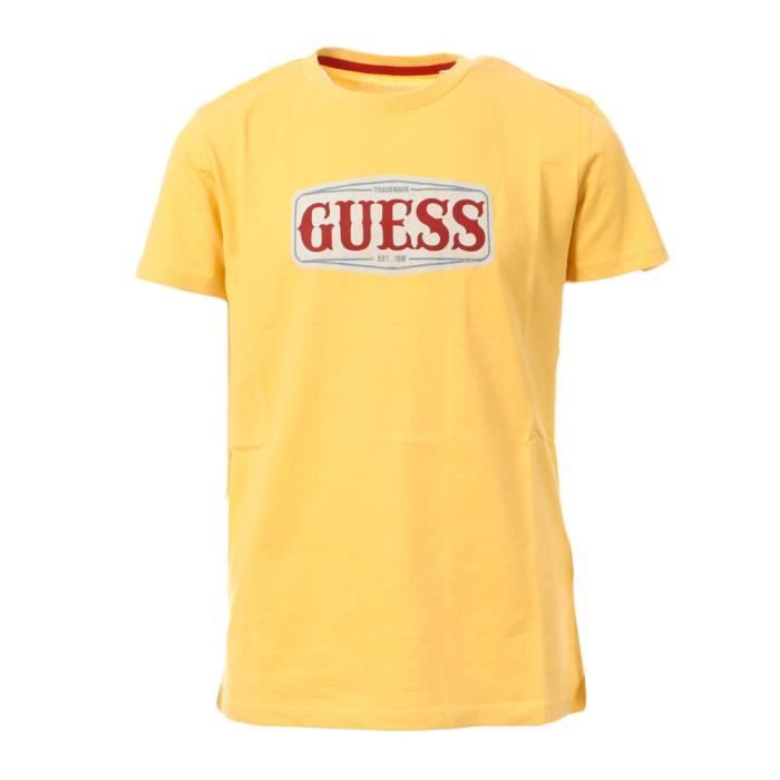 T shirt best sale guess jaune