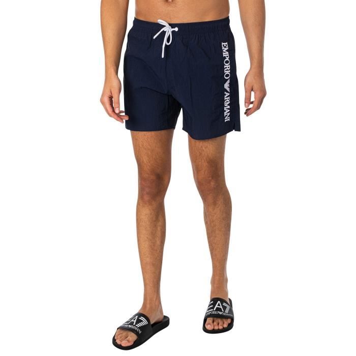 Short de bain Emporio Armani Homme Bleu Logo brode Taille elastiquee