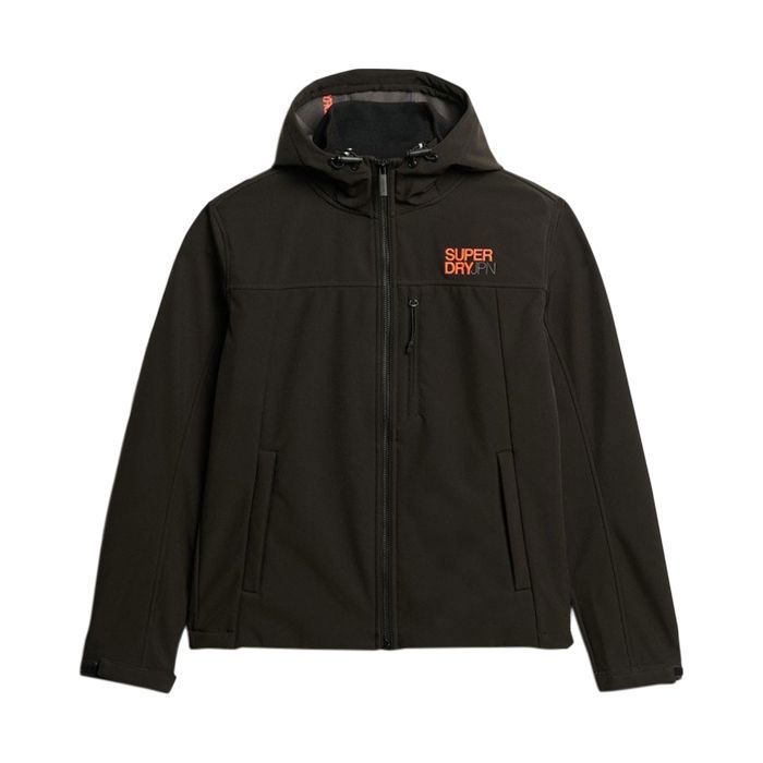 Manteau - SUPERDRY - Hooded Softshell Trekker - Noir - Manches longues - Respirant