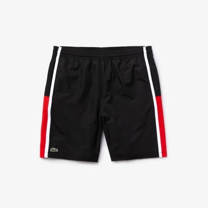 Short lacoste noir online et rouge