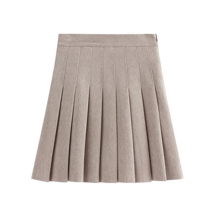 Mini Jupe Courte Plissée Taille Haute Pour Femme, Tenue De Tennis Avec Short, Couleur Unie, Décontractée, Pour L'école, été