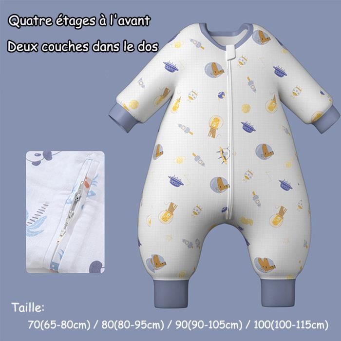 Ou Qing Gigoteuse Printemps Ete Coton Sac De Couchage En Gaze Gigoteuse Manche Longue Bebe Fille Garcon Turbulette 0 48 Mois Ufo Bleu2 Cdiscount Pret A Porter