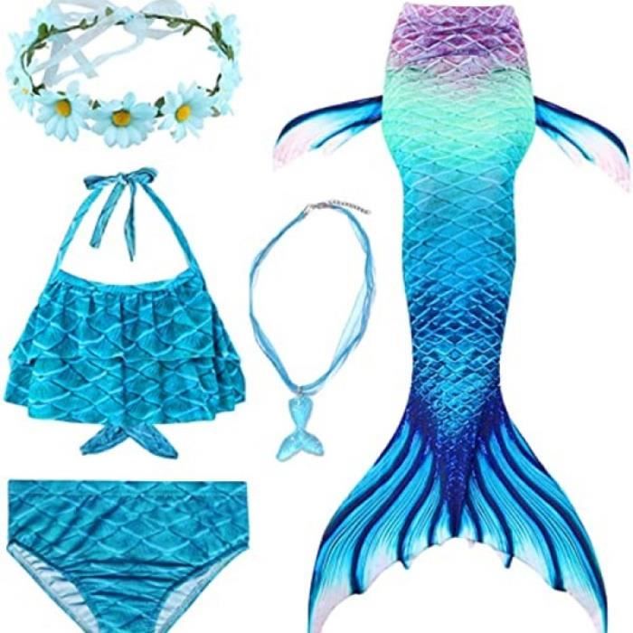 FS72746 5pcs Queue de sir ne Enfant Fille pour Nager Bikini