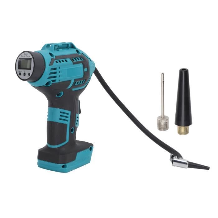 Compresseur à Air Portable 150 PSI Compatible Batteries Makita 18V - Gonfleur Pneus Voiture, Vélo Avec écran Digital, Lumière LED - Kit Valves Inclus