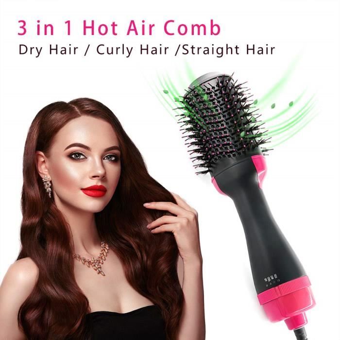 3 En 1 Brosse A Air Chaud Electrique Et Brosse Pour Seche Cheveux