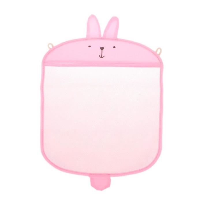 Gebiuhoo – Filet De Rangement Pour Jouets De Bain – 3 Compartiments, 4 Crochets Autocollants – Séchage Rapide Sans Perçage