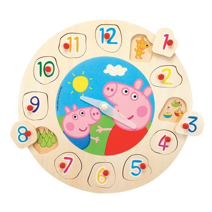 Horloge à Coucou Peppa Pig HTI - Jouet éducatif 18+ Mois, Multicolore