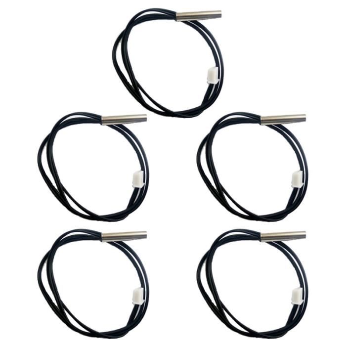 5Pcs 50Cm NTC Thermistance Capteur de TempéRature 5X25Mm de Sonde