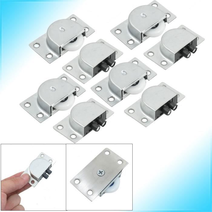 SOURCING MAP 4 Paires Kit de roulette Porte coulissante placard armoire