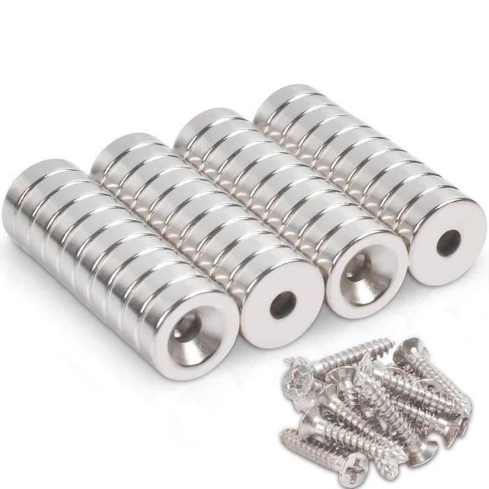 10x Aimant Neodyme Rectangulaire Plat 20x10x2mm Puissant Carré Tableau , Photo