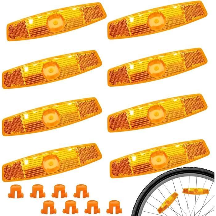Kit 13 Réflecteurs Vélo - Sécurité Nuit - Pour Rayons Et Cadre