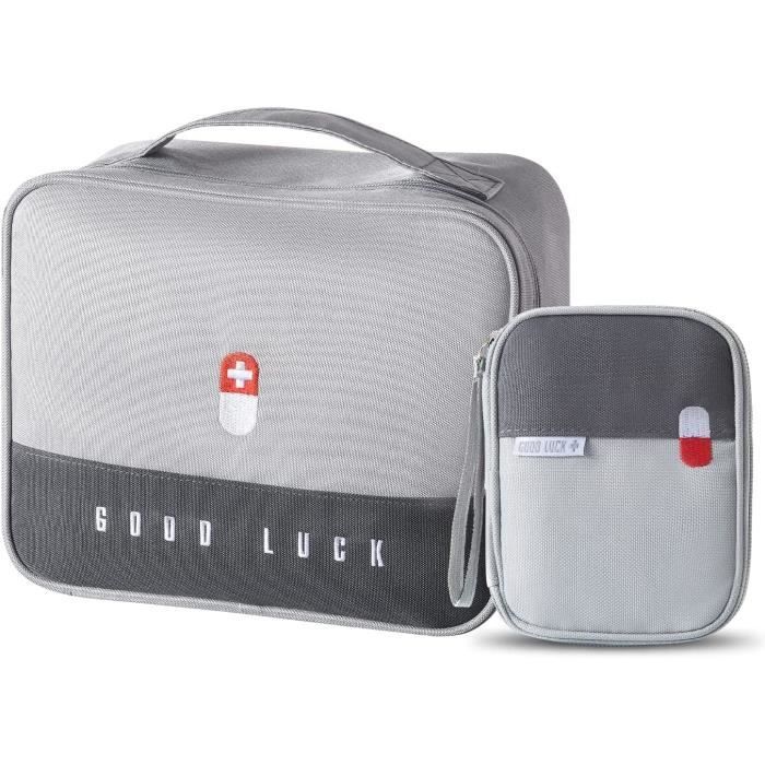 Trousse De Premiers Secours Vide - 2 Pièces - Tissu Oxford Imperméable - Pour Maison, Voyage, Voiture