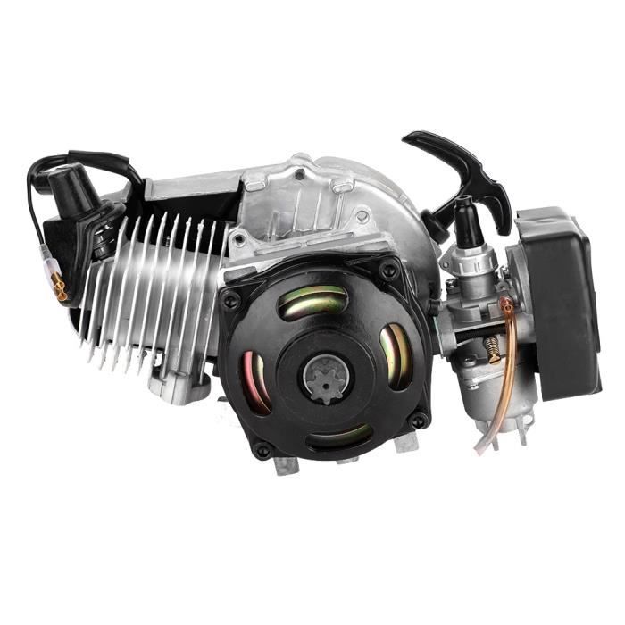 SURENHAP moteur 2 temps Moteur 49cc 2 temps à démarrage par traction pour moteur Mini Pocket Pit Quad Dirt Bike auto carburateur