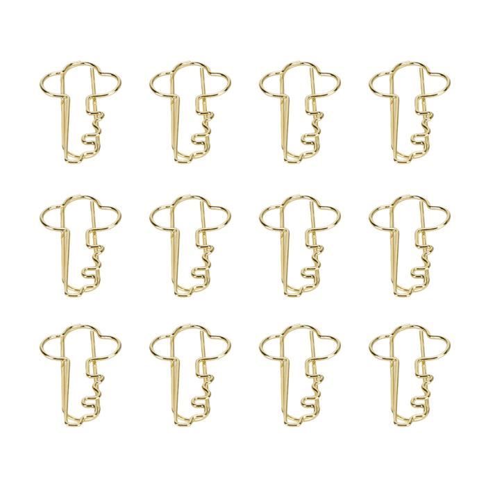 Pinces Et Trombones En Forme De Teckel Et D’os – Lot De 60 Pièces, Métal Doré Et Jaune, Fournitures De Bureau