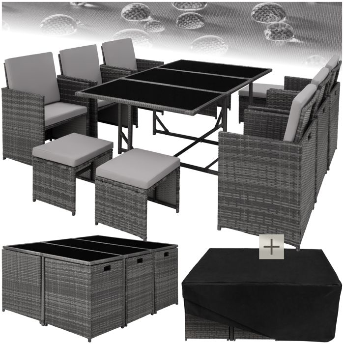 Salon de jardin - TECTAKE - Salon dextérieur MALAGA 10