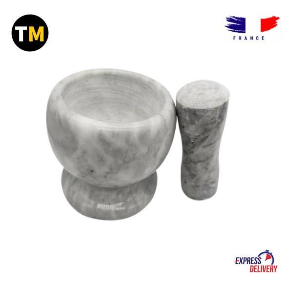 Grand Ensemble De Mortier Et Pilon Avec éplucheur D'ail, Trancheuse D En Granit Broyeur A Melangeur Mexicain Morte