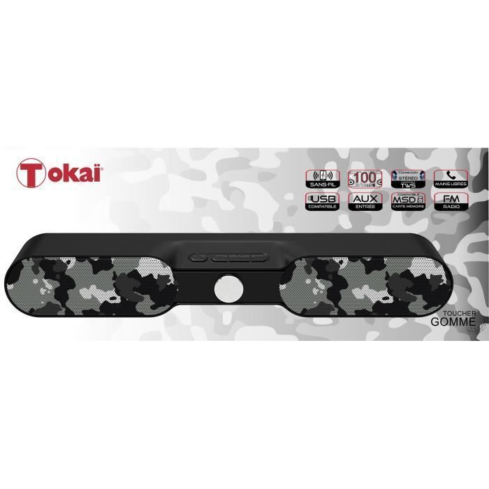BARRE DE SON CAMOUFLAGE GAMING SANS FIL - TOKAÏ