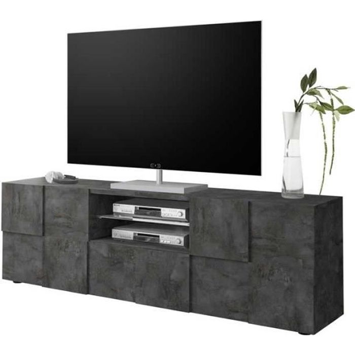 meuble tele beton cire