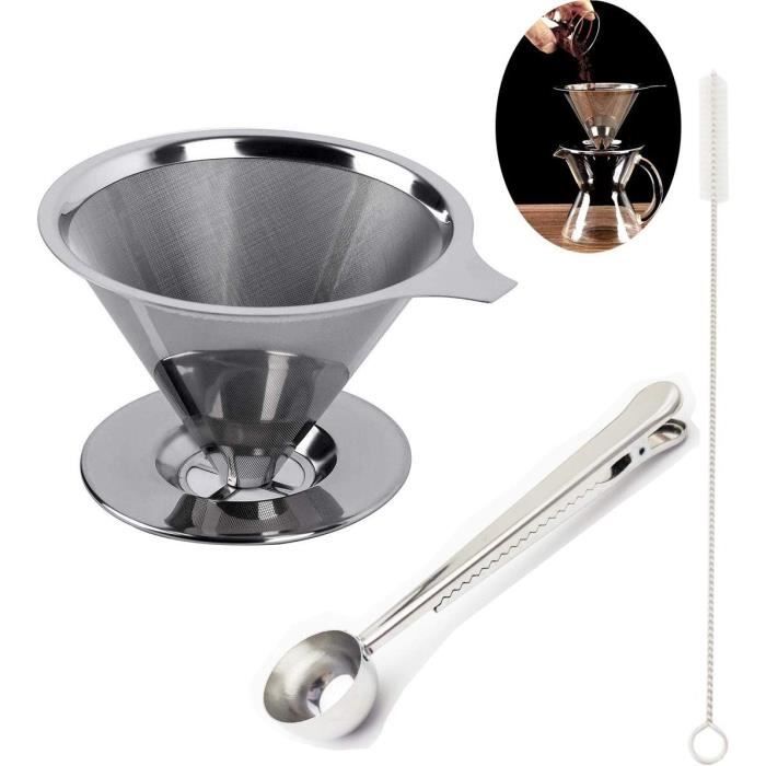 Filtre à Café Cône Filtre à Café Réutilisable, Filtre à Café En Maille Entonnoir Cône Goutteur
