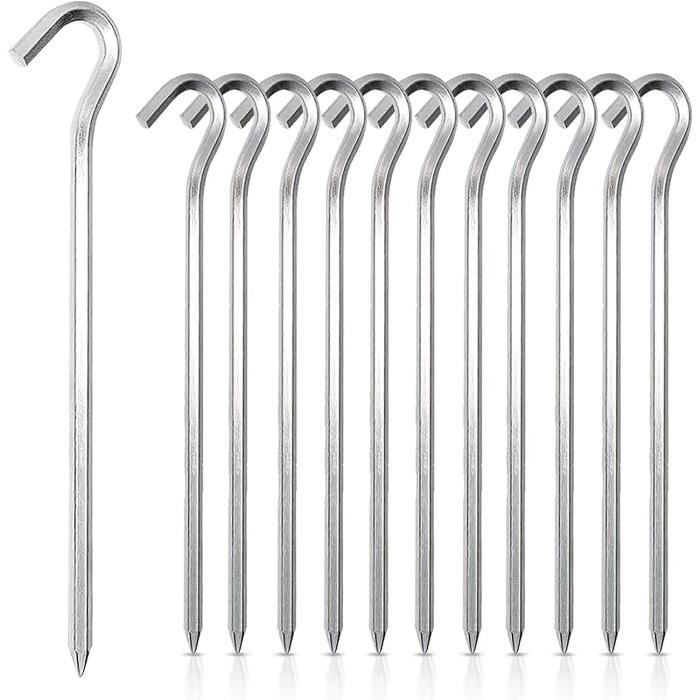 18 Pi ces Piquets De Tente 18 Cm Sardines De Fixation Sol En Alliage D 18-pi-ces-piquets-de-tente-18-cm-sardines-de-fixation-sol-en-alliage-d