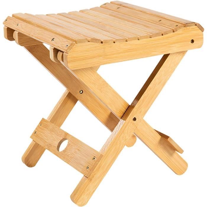 Tabouret Pliable En Bois Yardwe - Petit Siège Portable Pour S'agenouiller