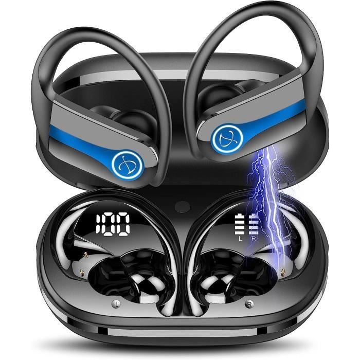 Ecouteurs Bluetooth sans Fil Sport, Ecouteurs sans Fil Hi-FI Stéréo avec HD  Micro, CVC 8.0 Réduction de Bruit Oreillette Bluetooth 5.3, Casque