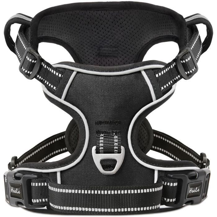 Harnais Licol Anti-traction Pour Chien – Taille L, Réglable, Musele Rembourrée – Pour Promenade, Toilettage, éducation