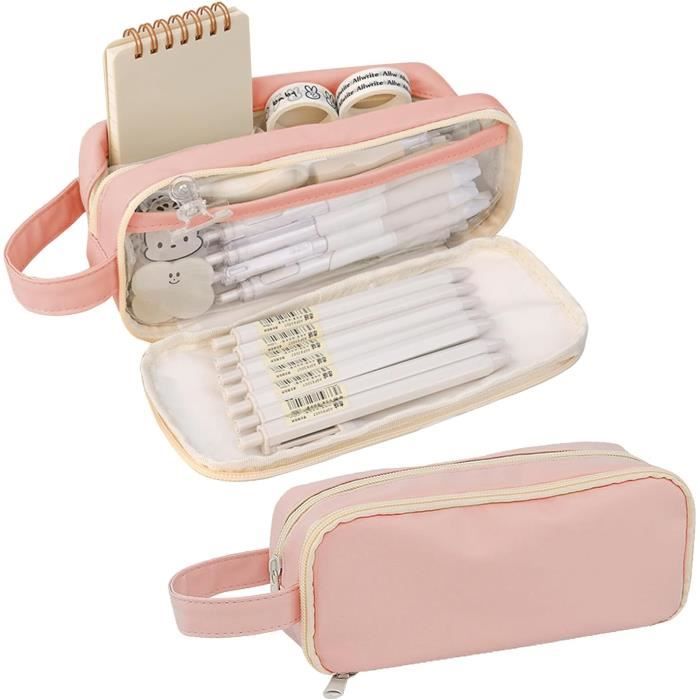 Trousse à Crayons Pour Fille Et Garçon Avec 3 Compartiments Grande
